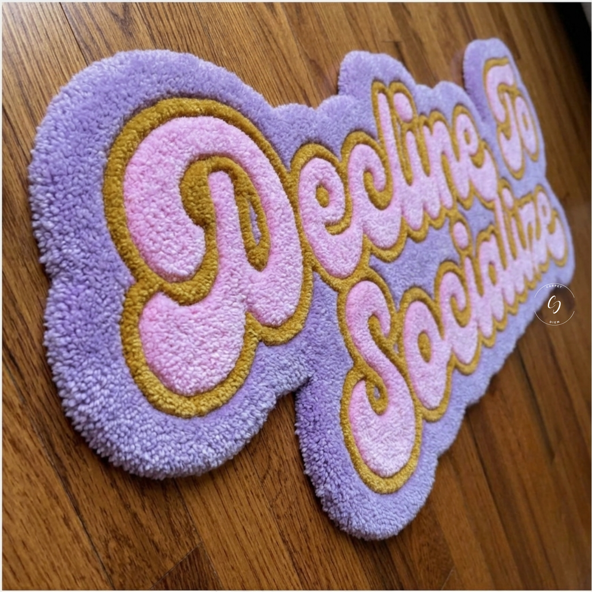 Decline To Socialize Hand Tufted Rug