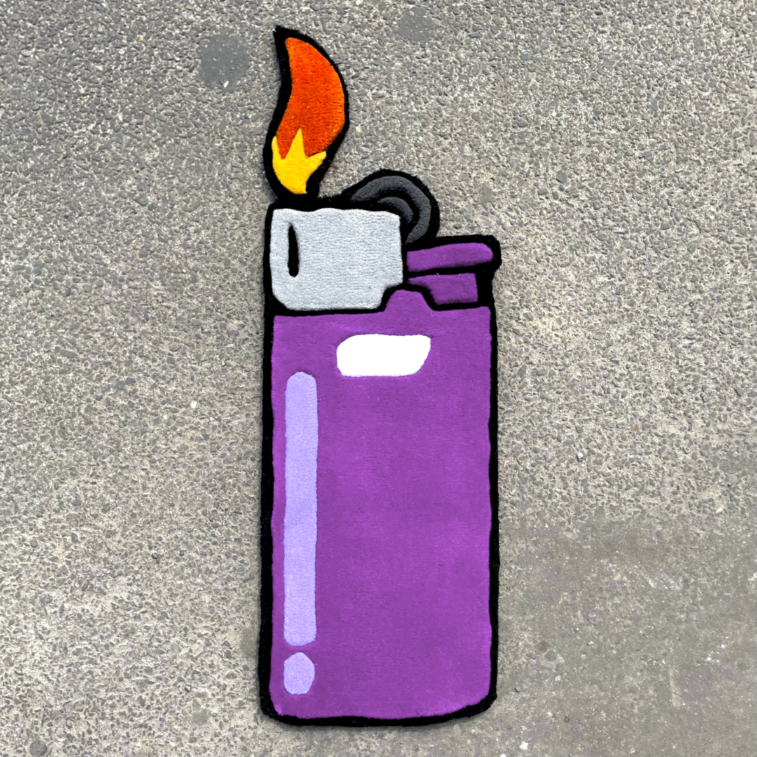 Purple Lighter Hand-Tufted Rug