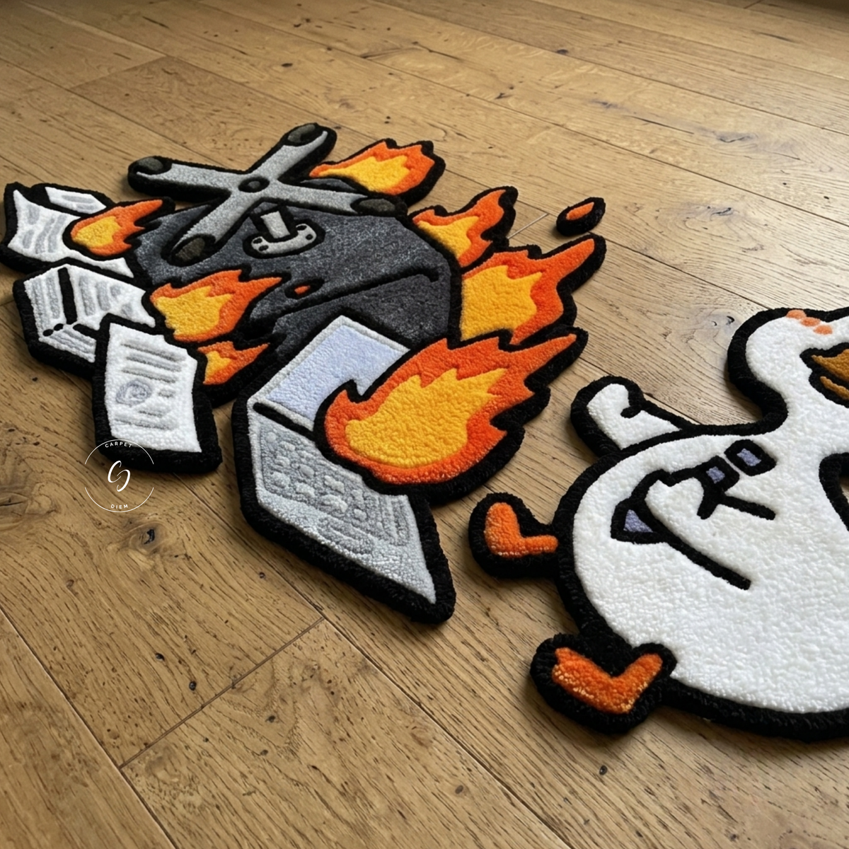 Office Bonfire Hand Tufted Rug