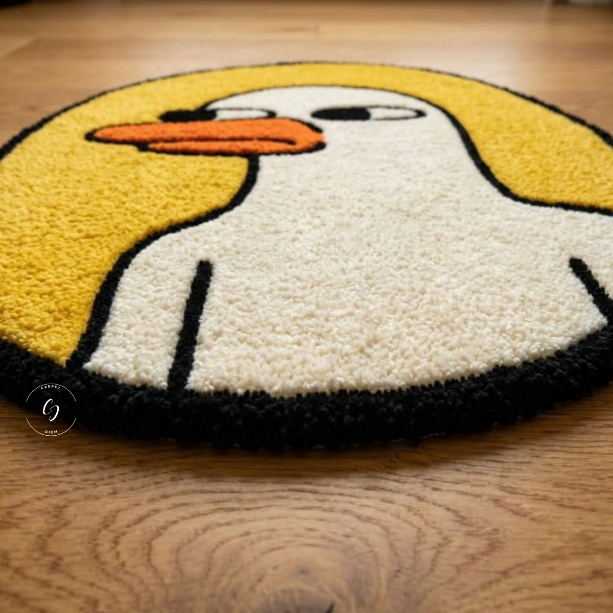 Big Moody Duck Hand Tufted Rug