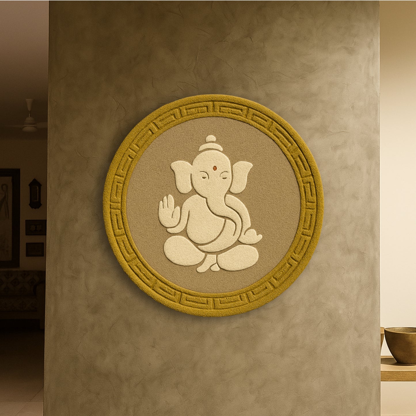 Ganesha Shanti Hand-Tufted Wall Rug