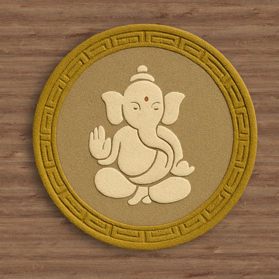 Ganesha Shanti Hand-Tufted Wall Rug