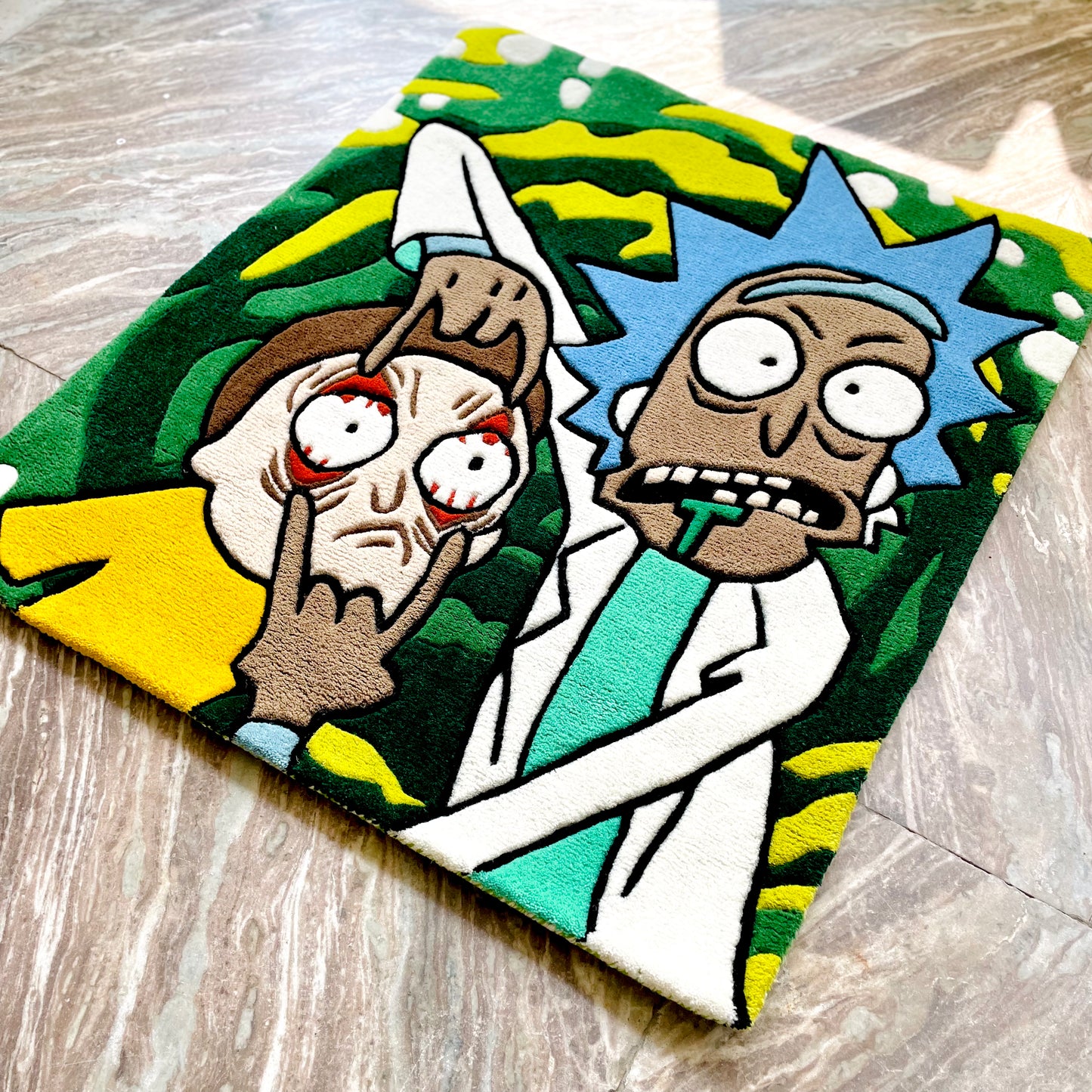 Rick and Morty Portal Hand-Tufted Rug