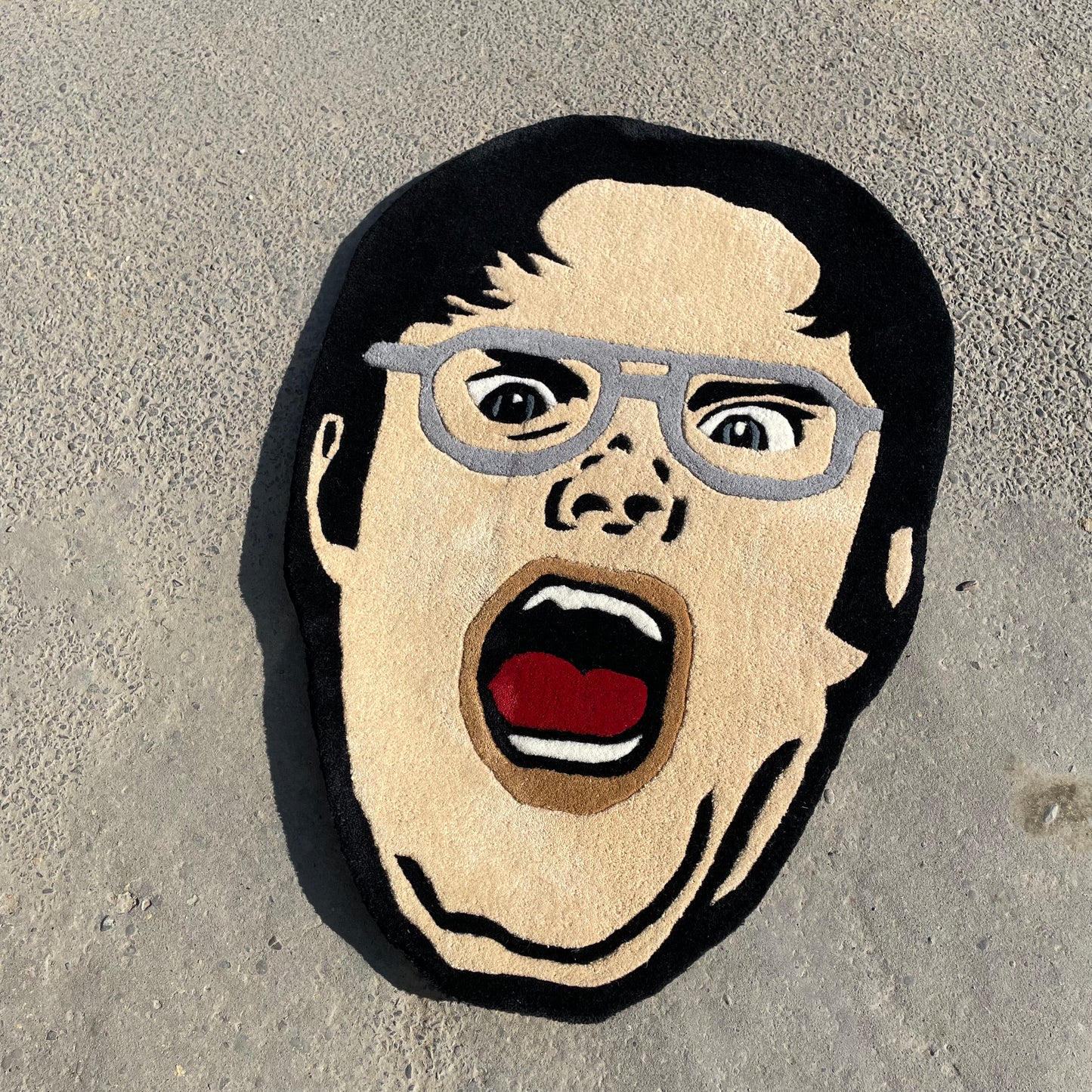 Dwight Schrute Screaming Hand-Tufted Rug