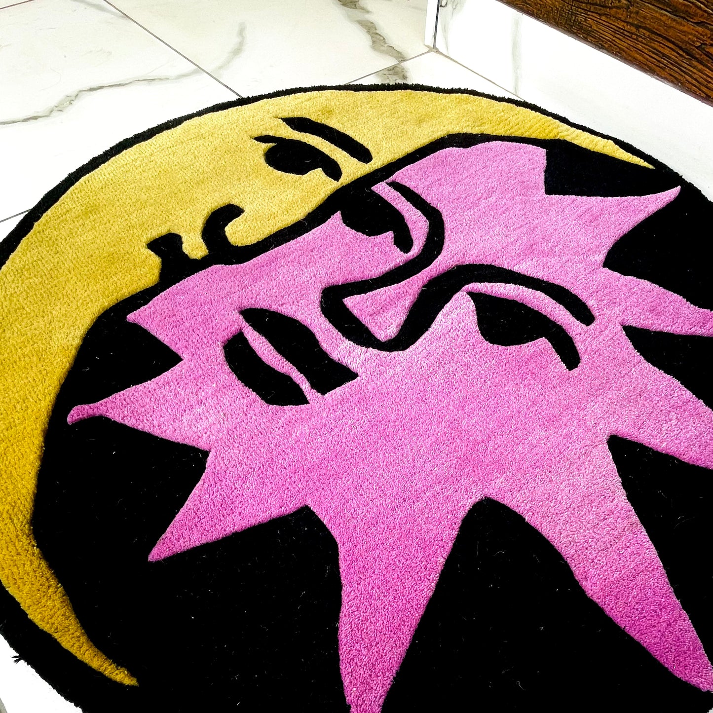 Sun and Moon Hand-Tufted Rug