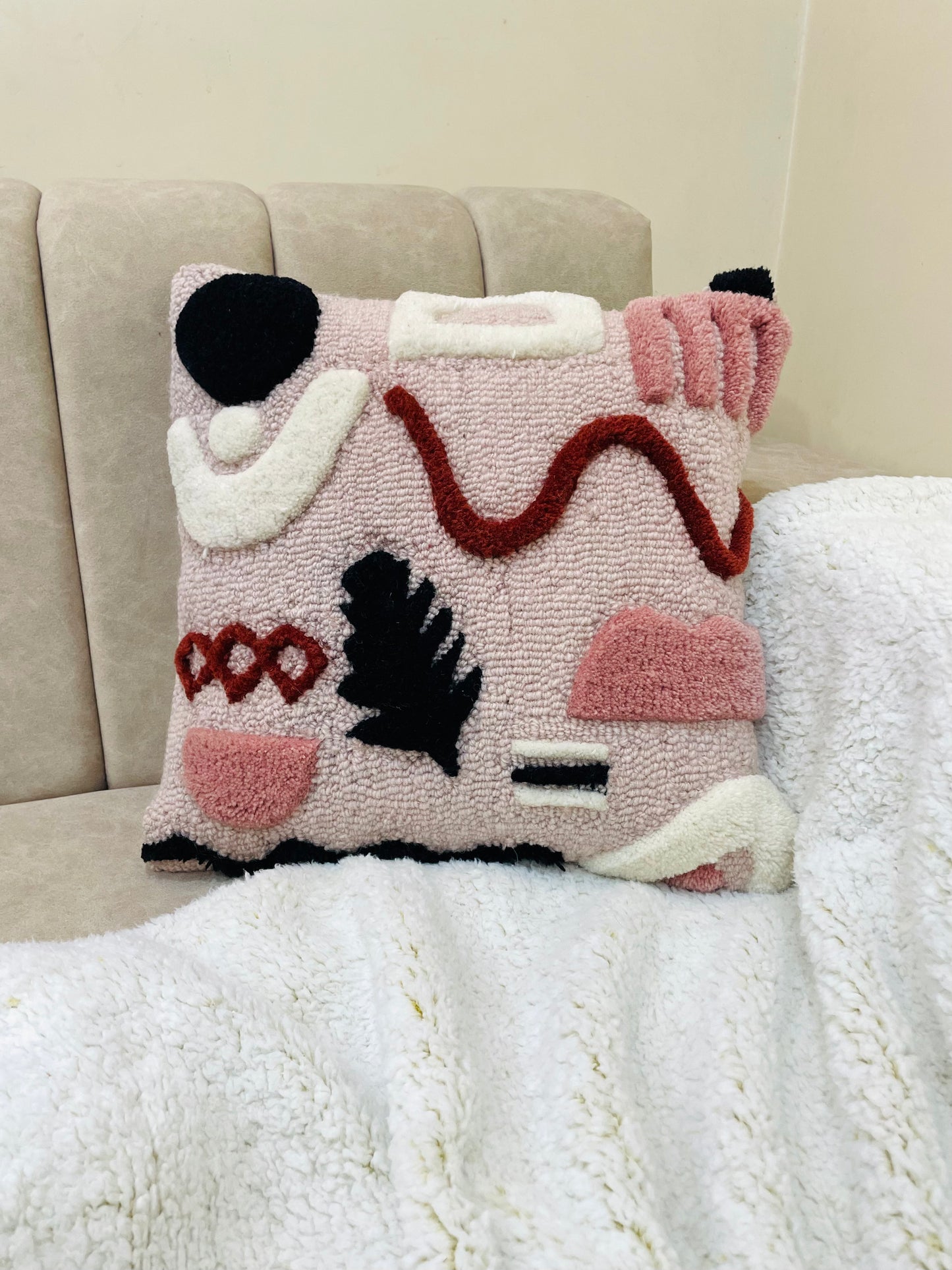 Blush Affair Tufted Cushion Cover