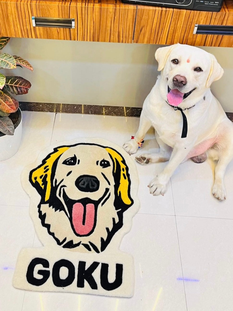 Goku- The Labrador Retriever Hand-Tufted Rug (Customisable)