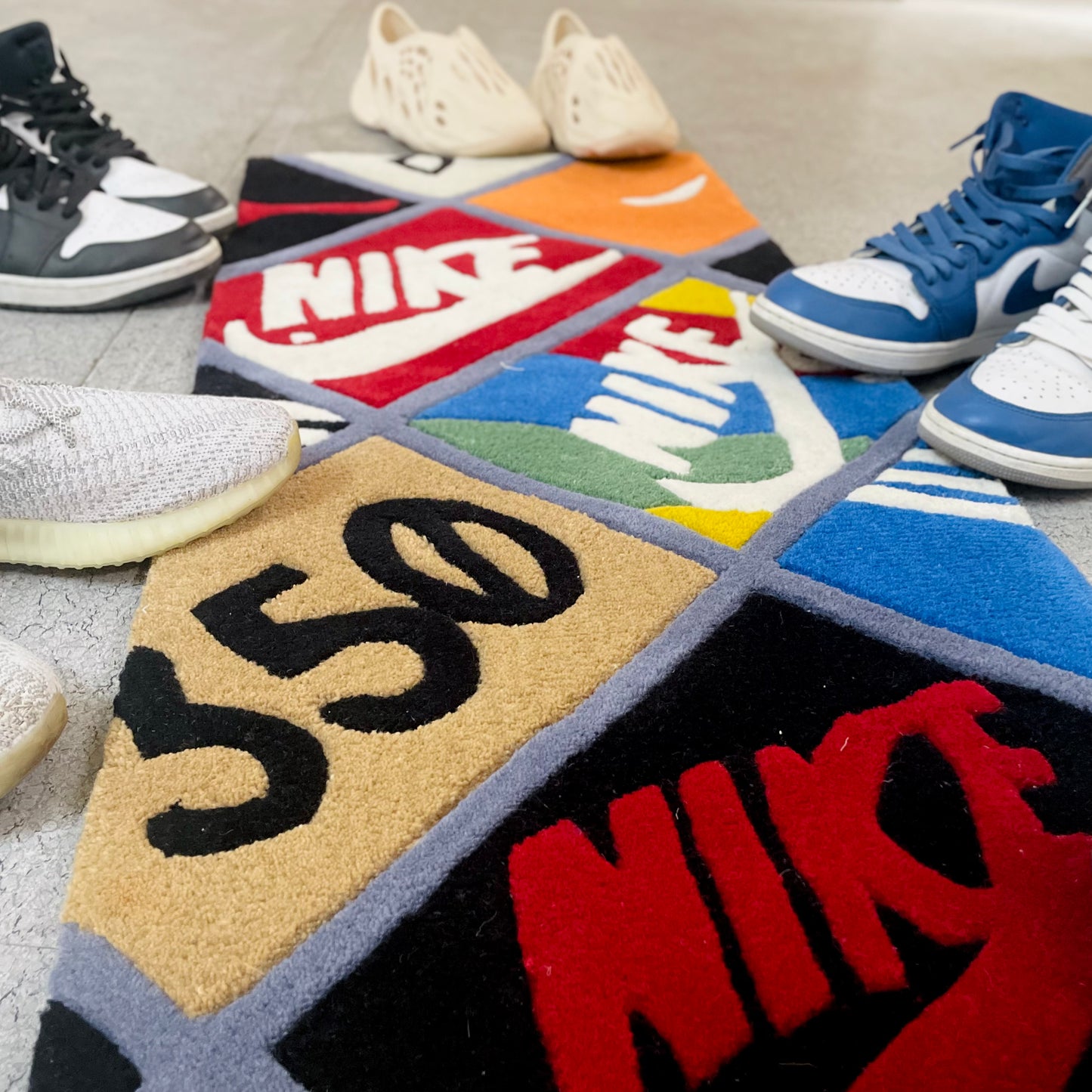 Sneaker Box Top Hand-Tufted Rug closeup view