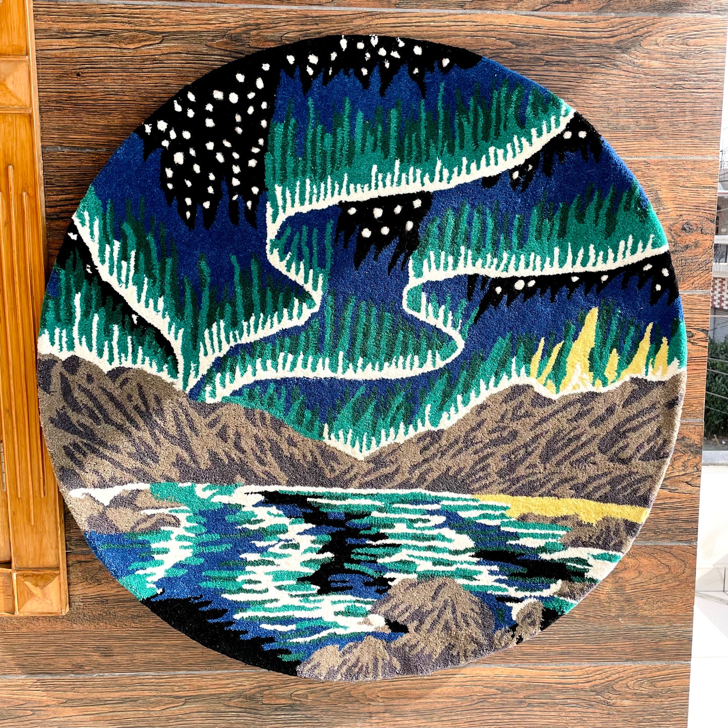 The Northern Lights (Aurora Borealis) Hand-Tufted Rug
