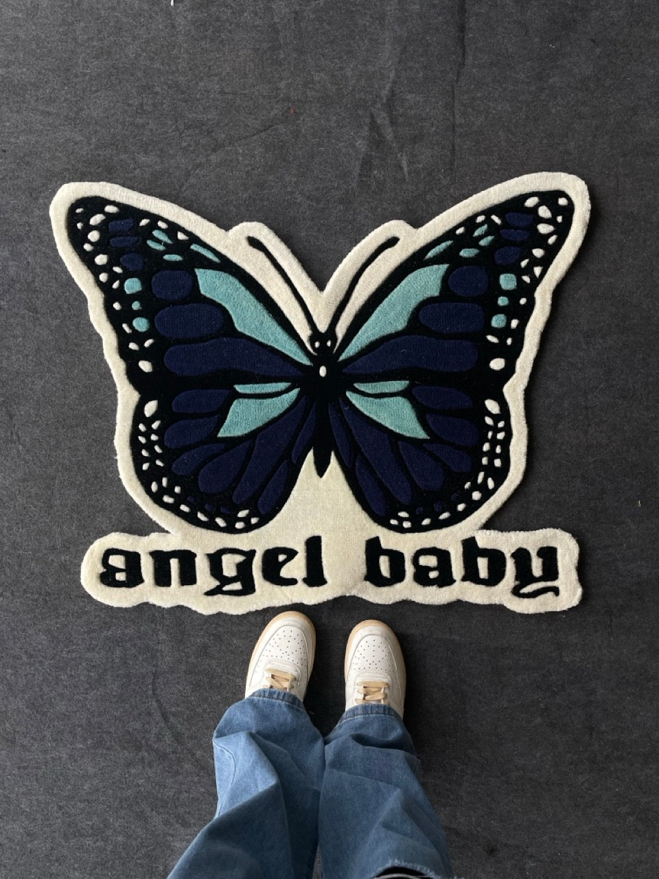 Angel Baby Butterfly Hand-Tufted Rug