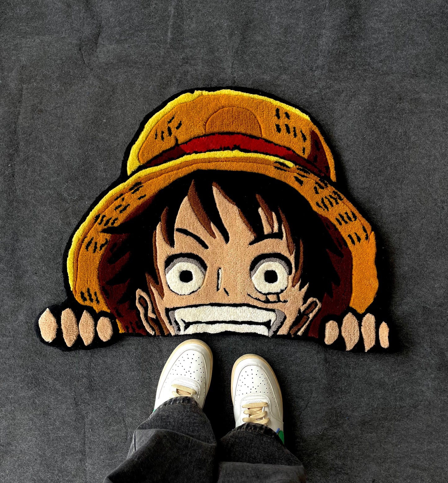 Luffy Peeking Hand-Tufted Rug | Ready to Ship