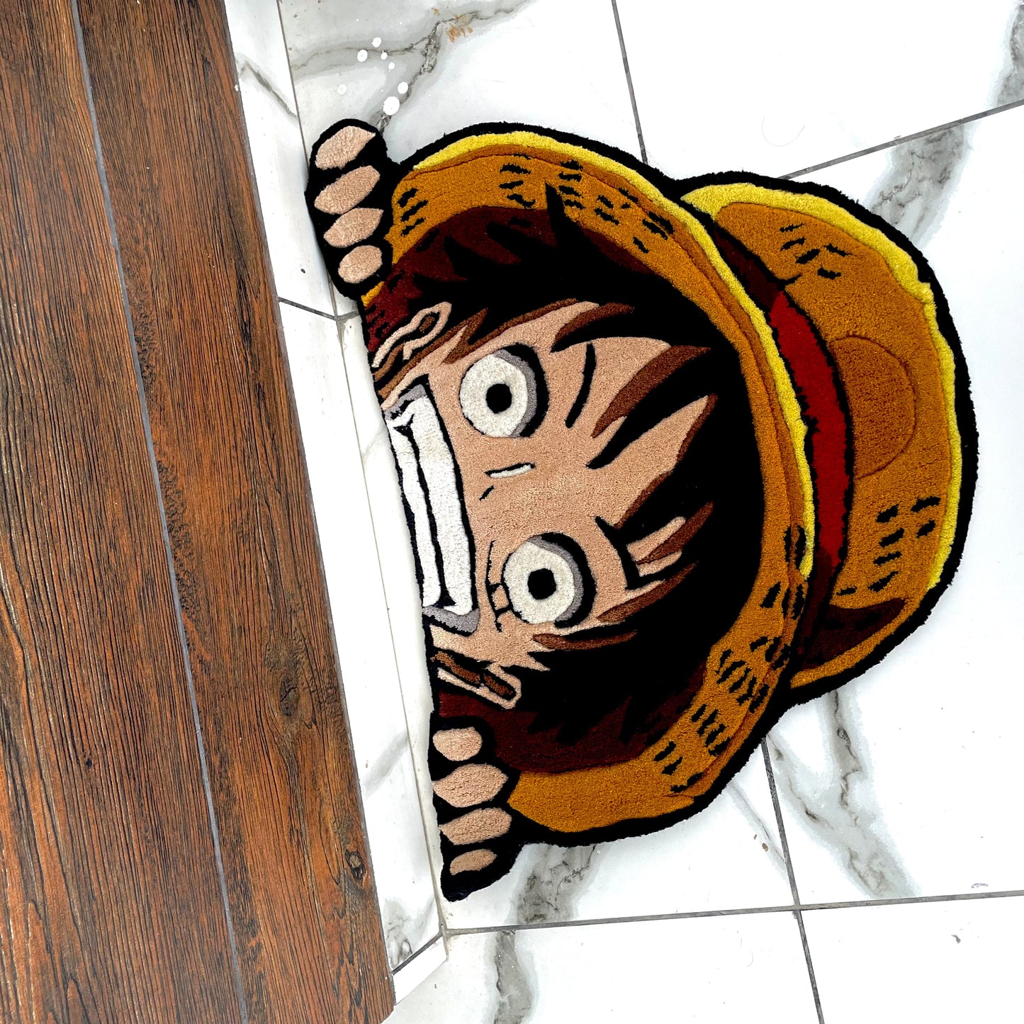 Luffy Peeking Hand-Tufted Rug | Ready to Ship