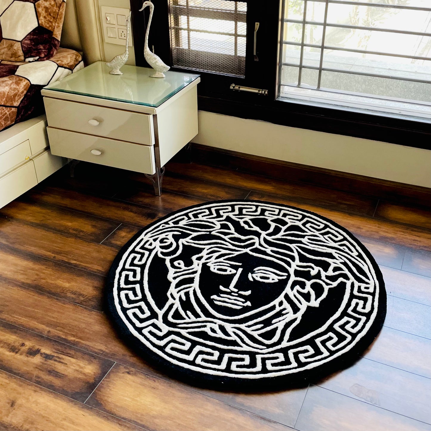 Versace Logo Luxury Decor Hand-Tufted Rug | Ready To Ship