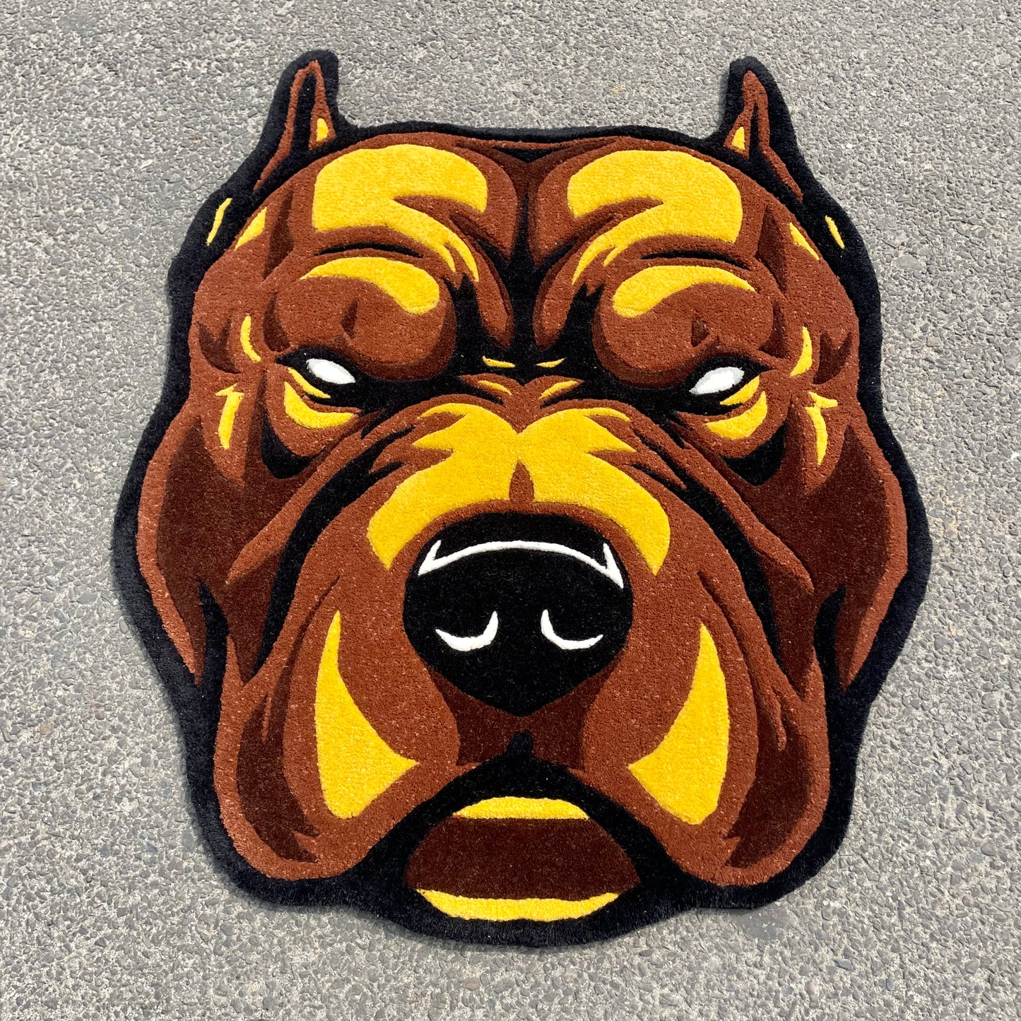 Pit Bull Dog Hand-Tufted Rug