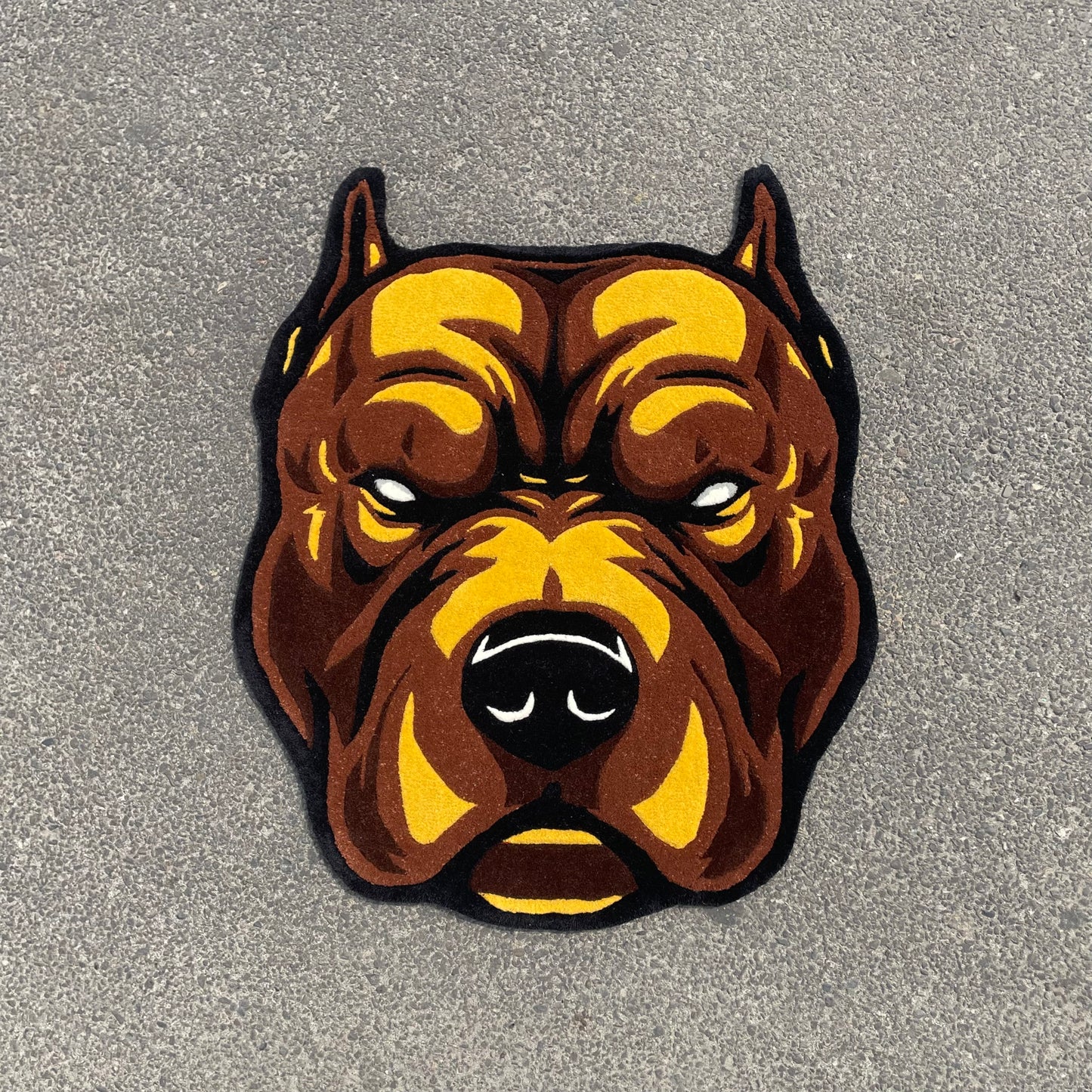 Pit Bull Dog Hand-Tufted Rug