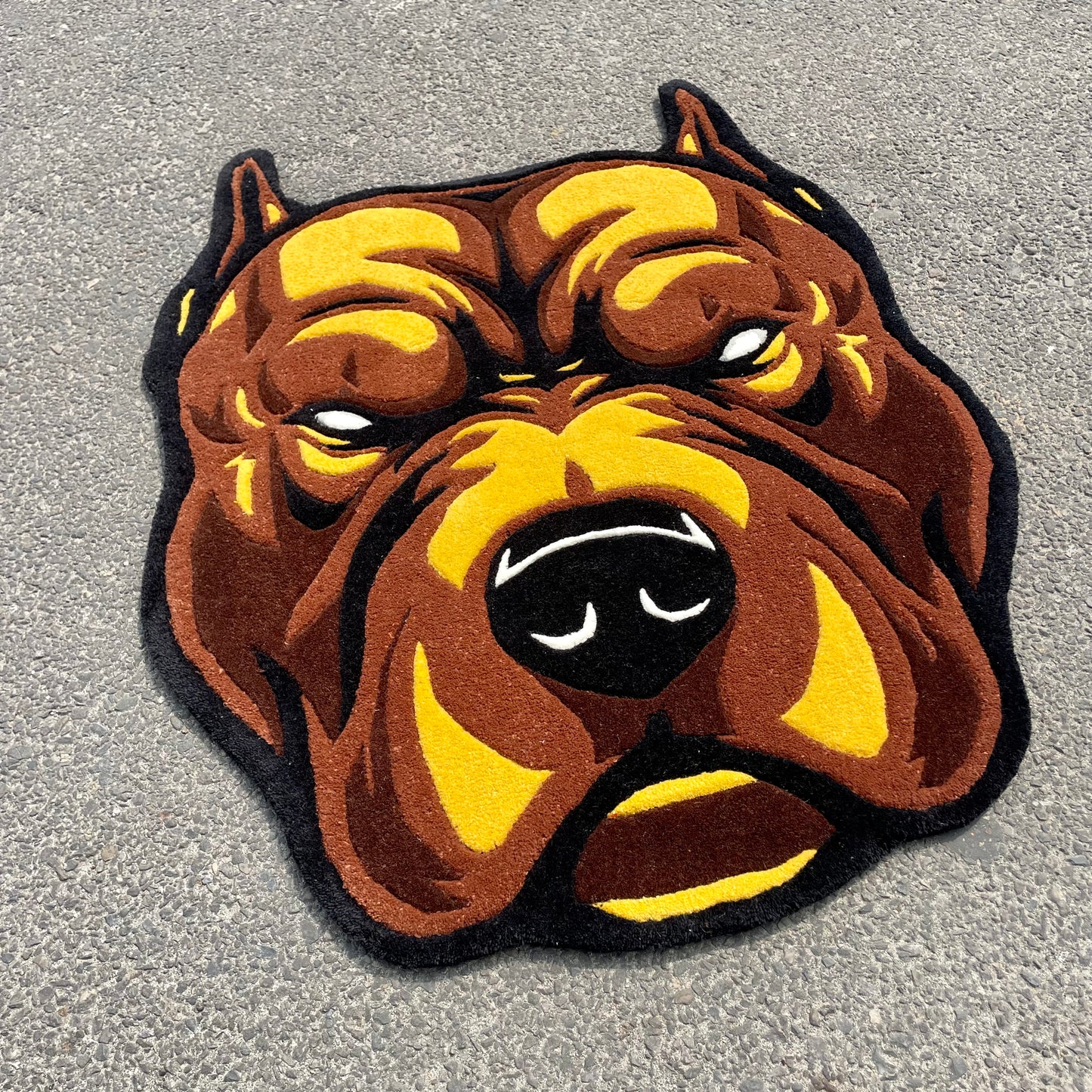 Pit Bull Dog Hand-Tufted Rug side view
