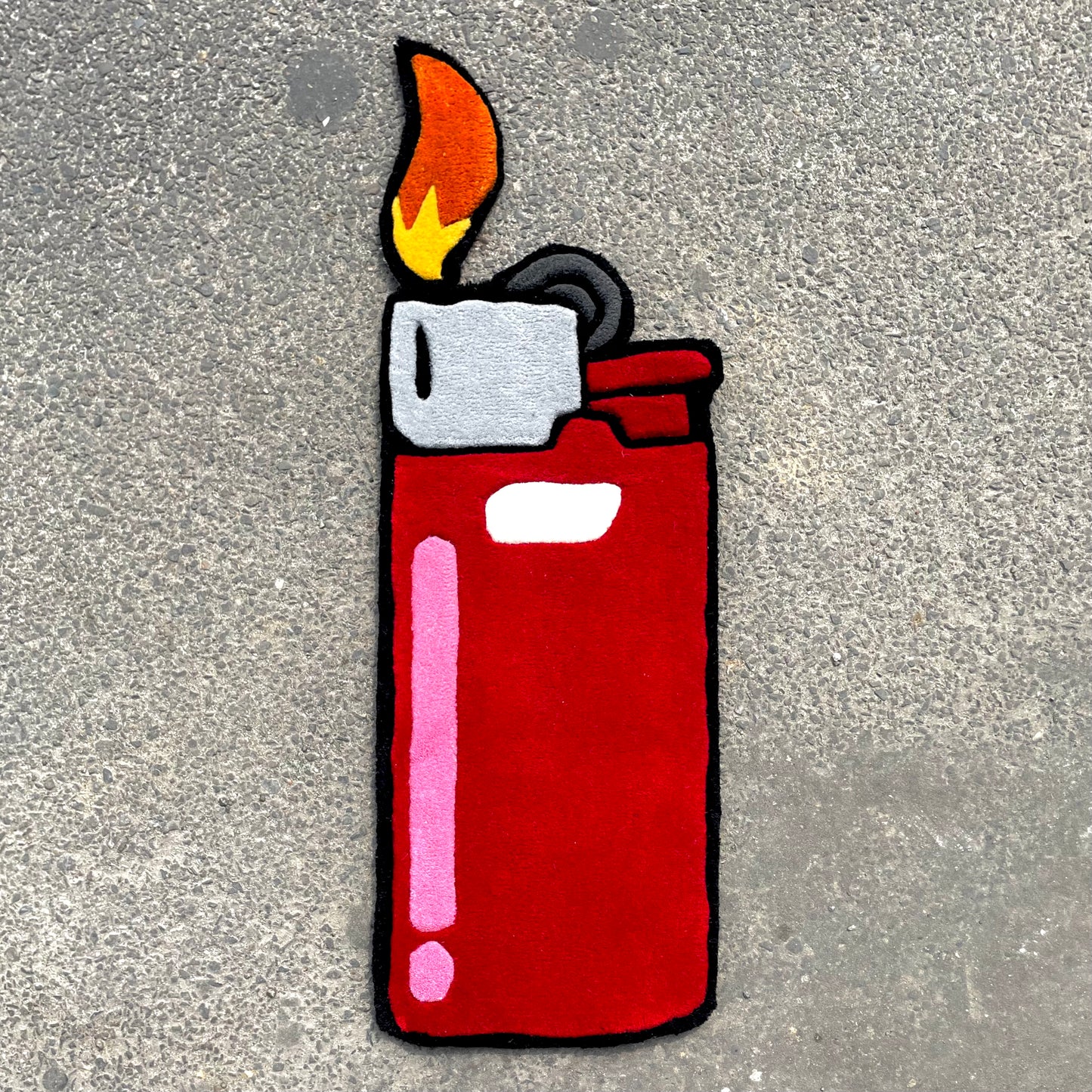 Red Lighter Hand-Tufted Rug