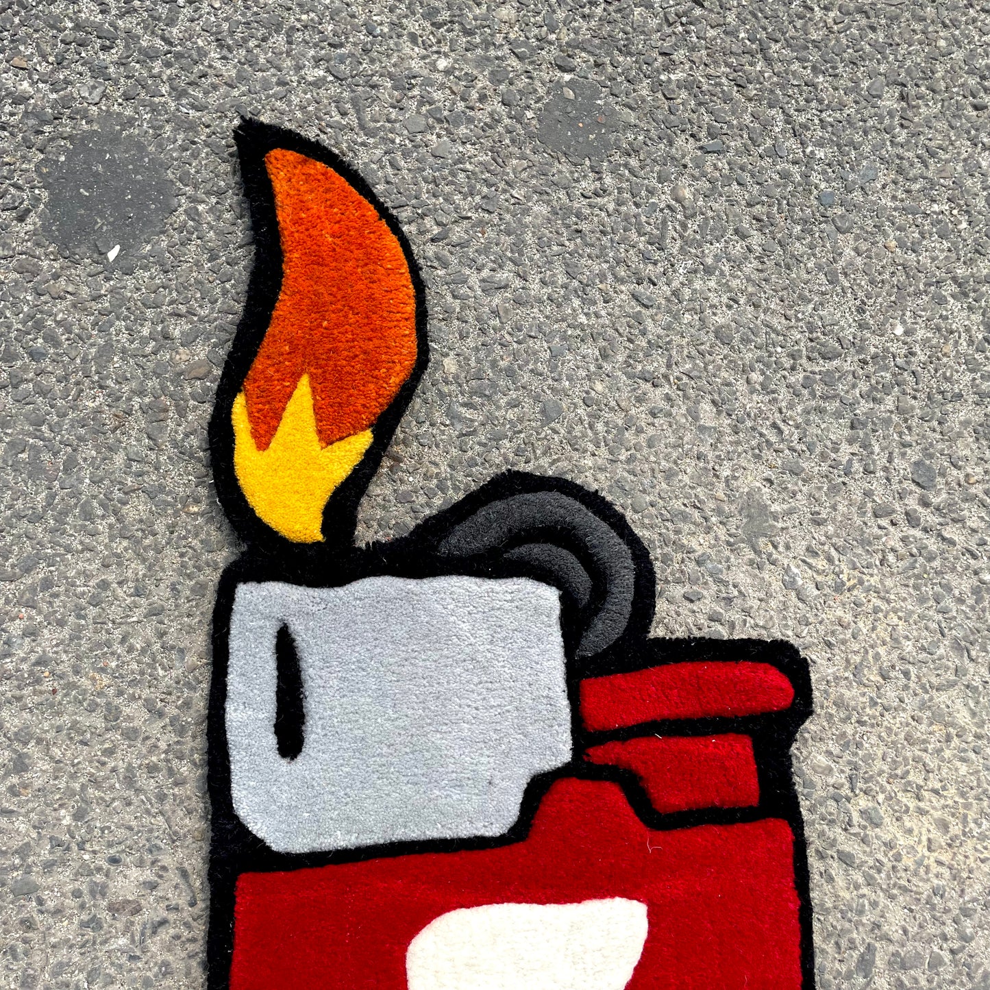 Red Lighter Hand-Tufted Rug