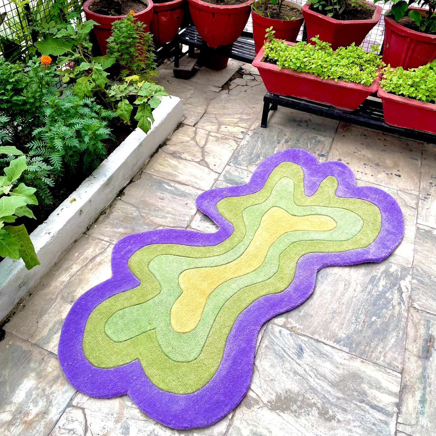 Pastel Drip Hand-Tufted Rug