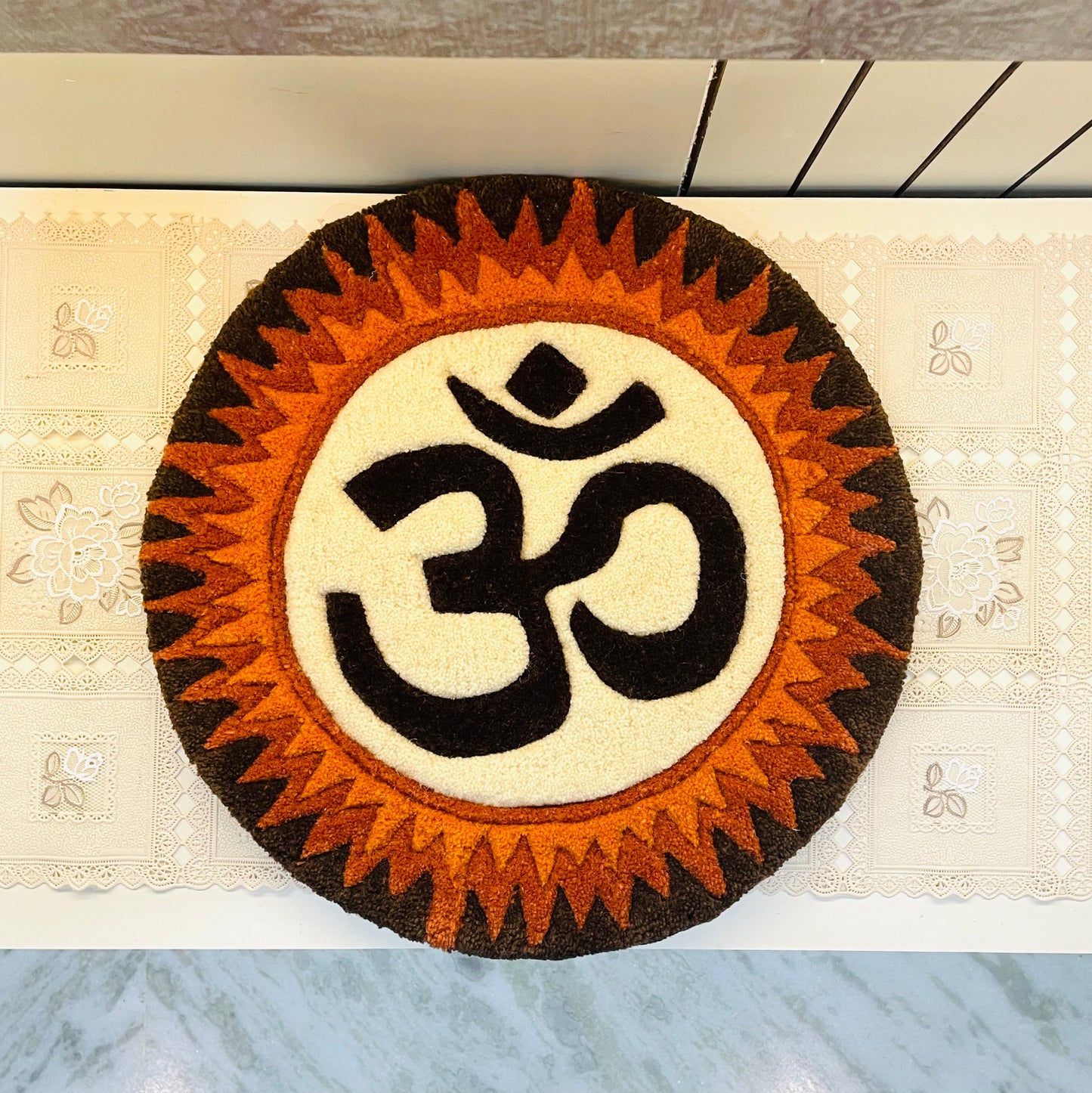 Om Hand-Tufted Wall/ Mandir Counter Decor