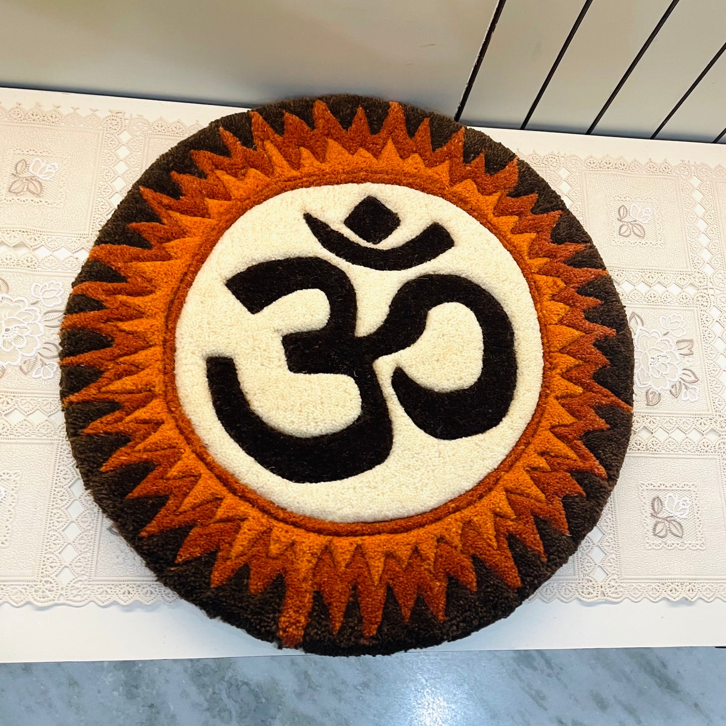 Om Hand-Tufted Wall/ Mandir Counter Decor