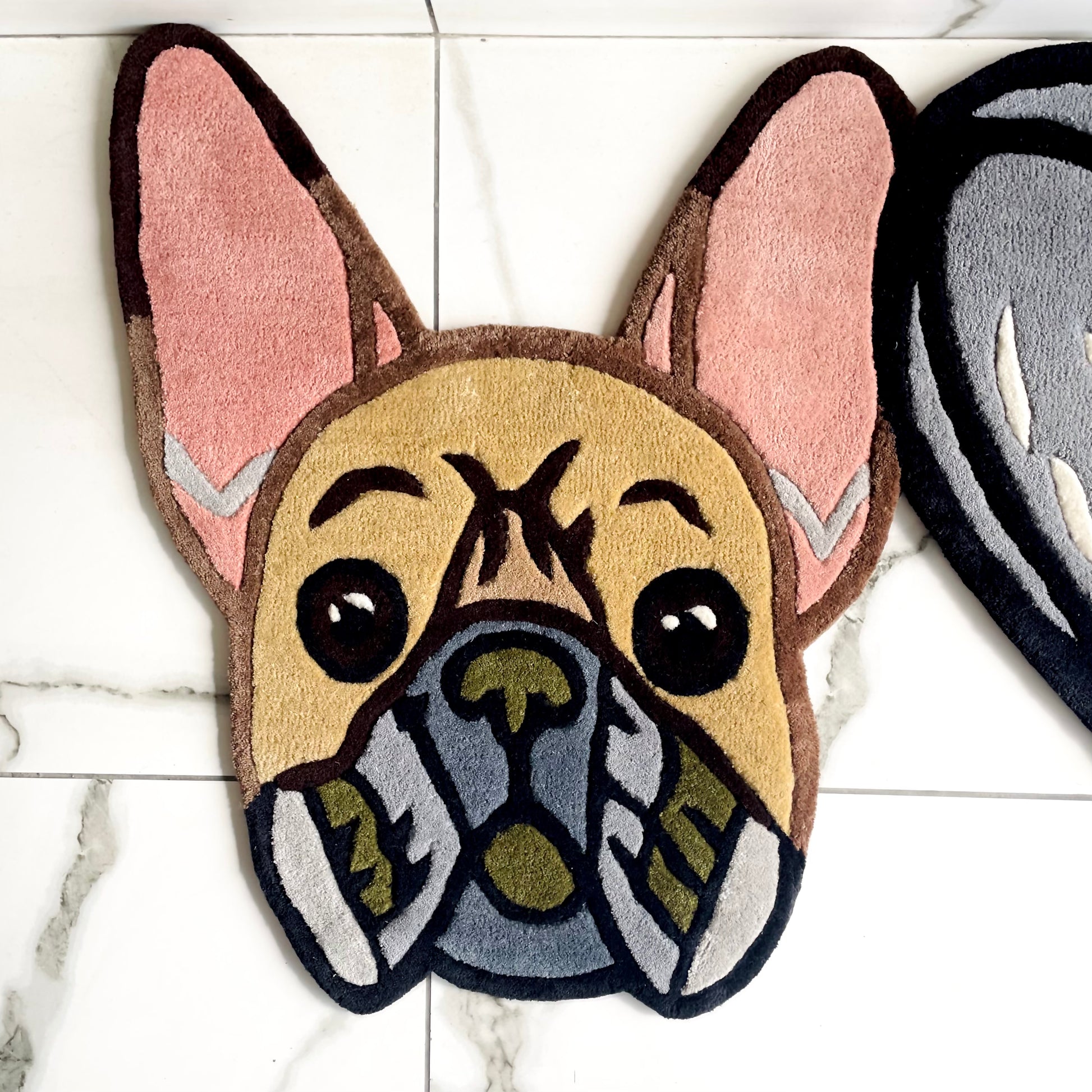 french bullDog Hand-Tufted Rug