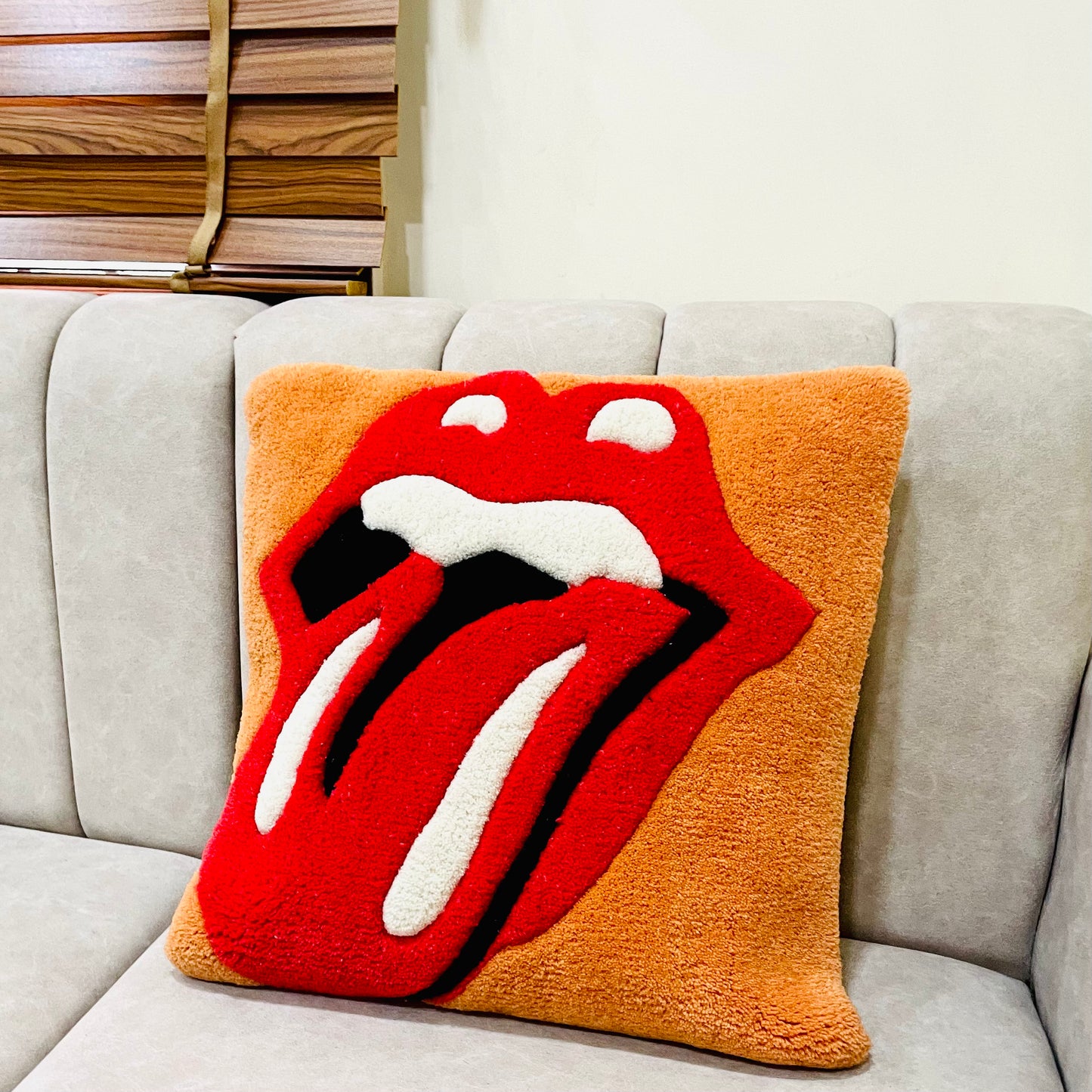 The Rolling Stones Tufted Cushion Cover