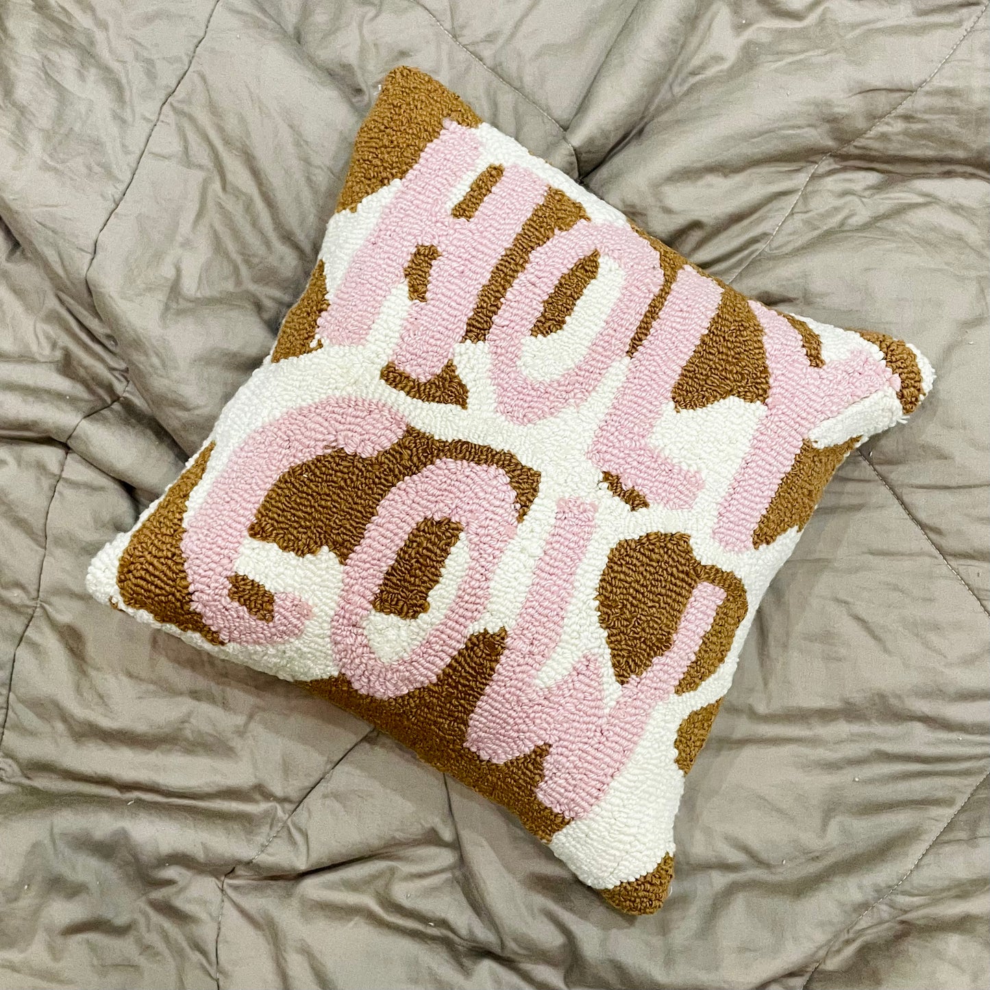 Holy Cow Tufted Cushion Cover