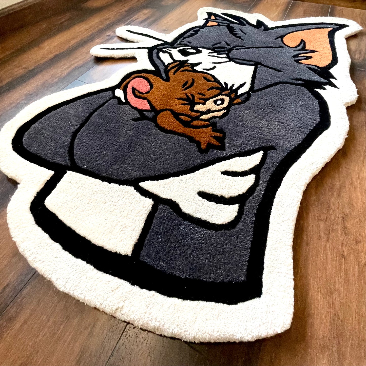 Tom Hugging Jerry Hand-Tufted Rug