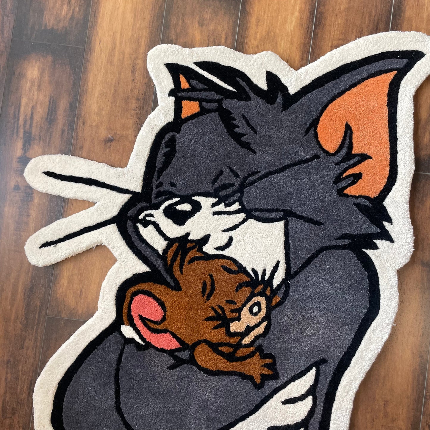 Tom Hugging Jerry Hand-Tufted Rug