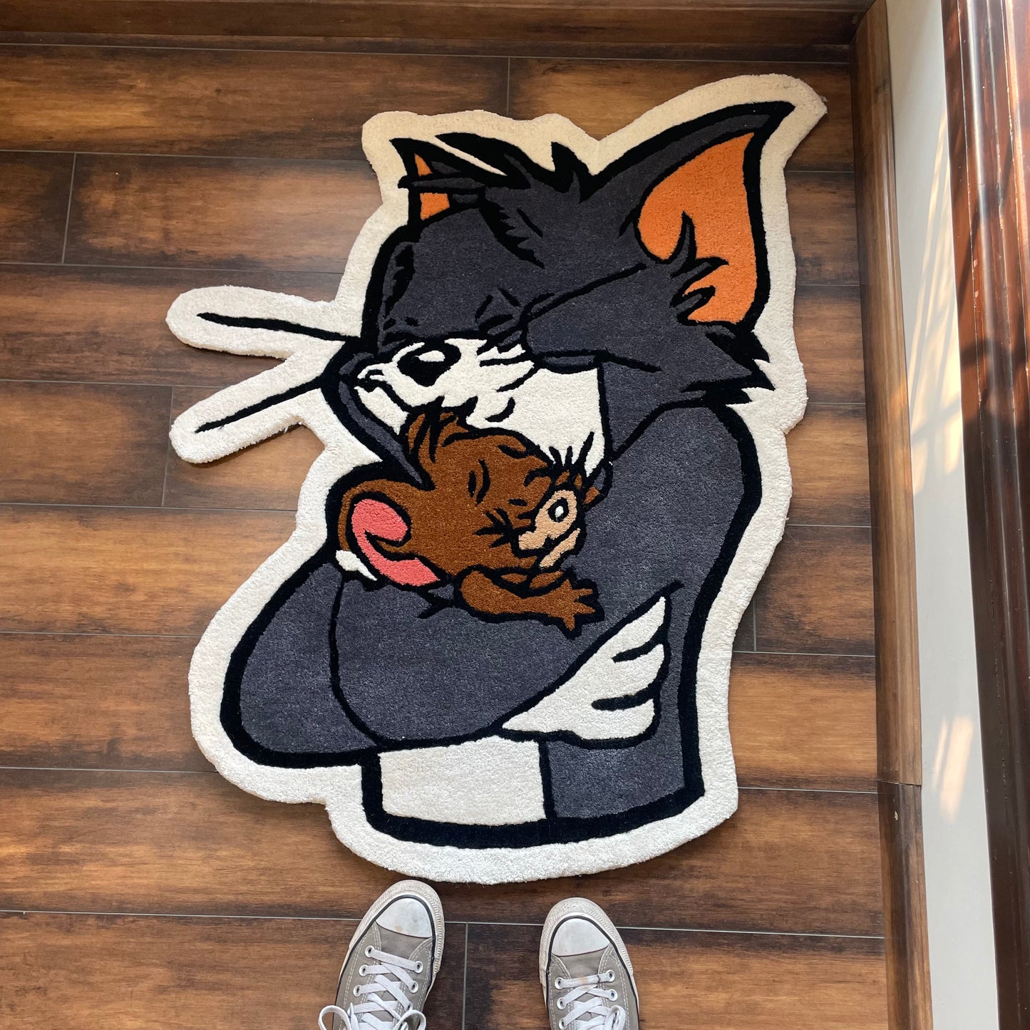 Tom Hugging Jerry Hand-Tufted Rug