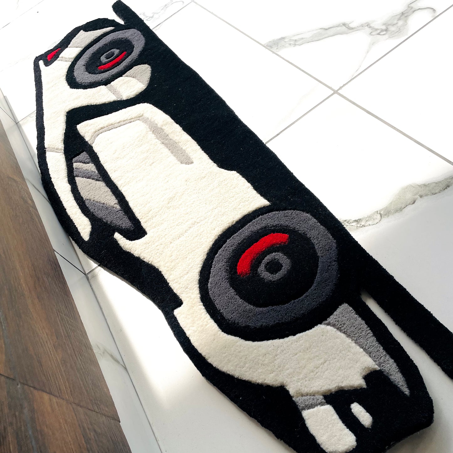 Premium Lykan HyperSport Car Hand-Tufted Rug side view