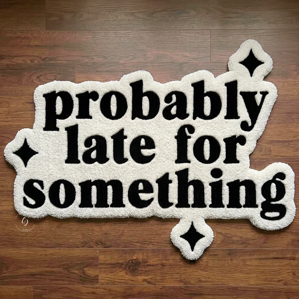Probably Late For Something Hand Tufted Rug
