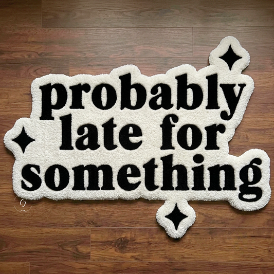 Probably Late For Something Hand Tufted Rug