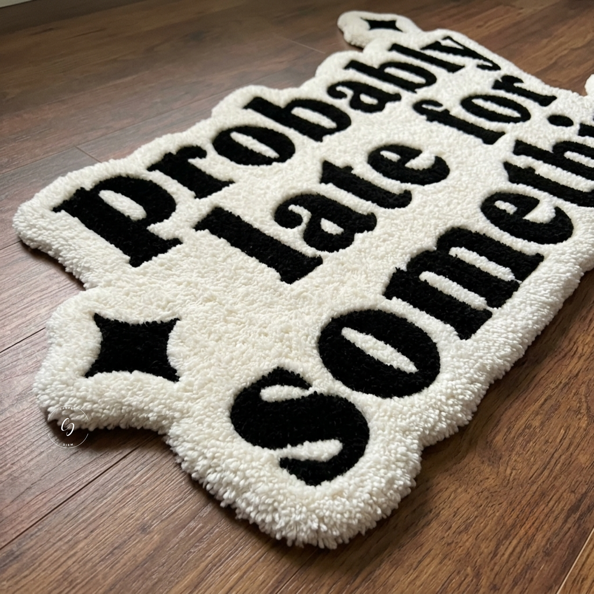 Probably Late For Something Hand Tufted Rug