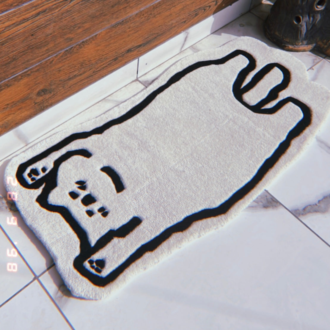 Lazy Cat by My Side Hand-Tufted Rug