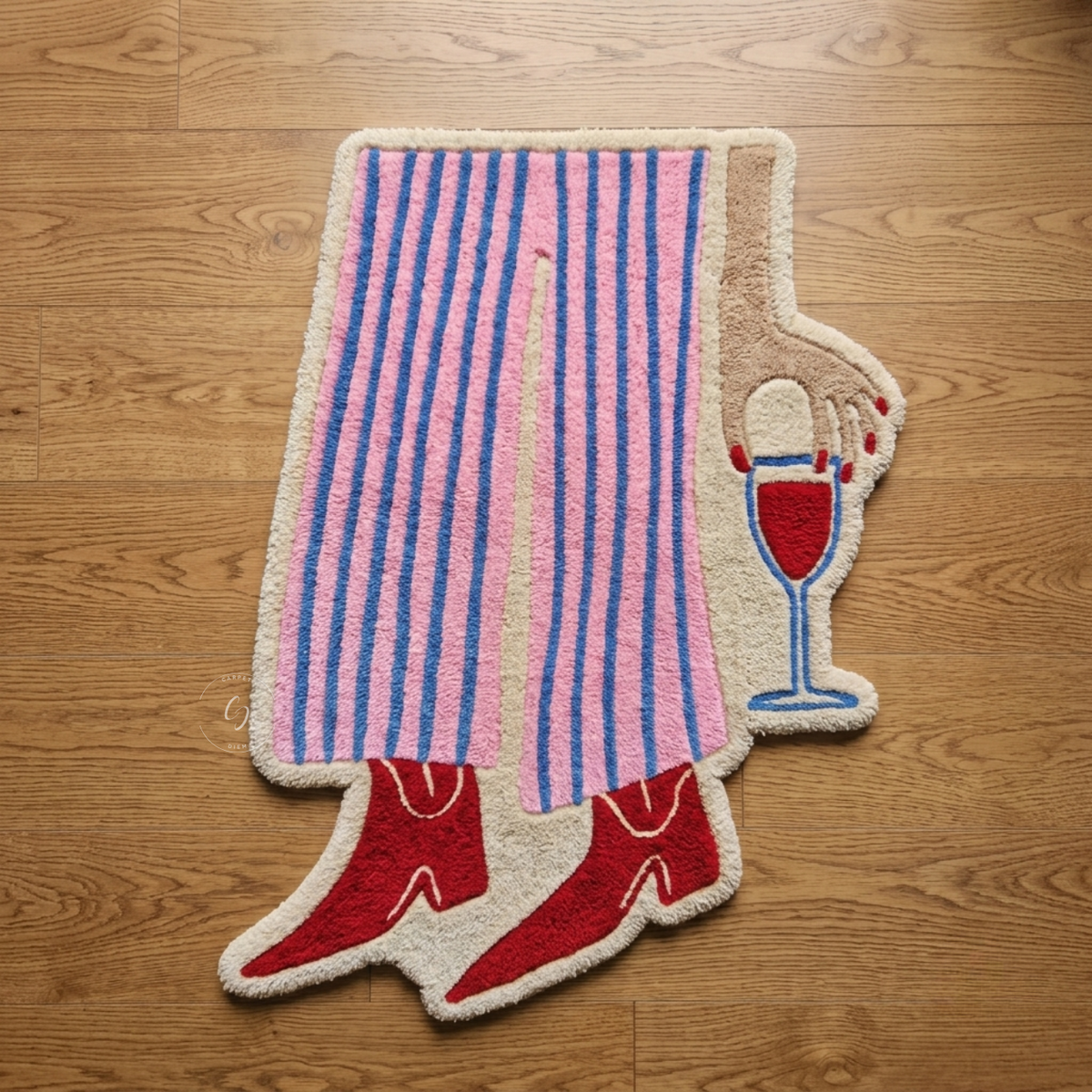 Wine In My Lounge Hand Tufted Rug