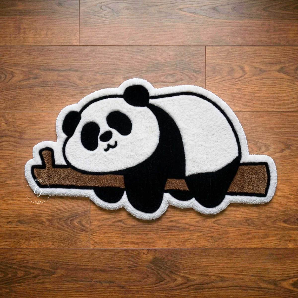 Sleepy Panda Hand Tufted Rug