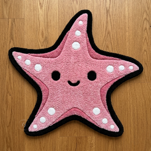 Smiley Starfish Hand-Tufted Rug