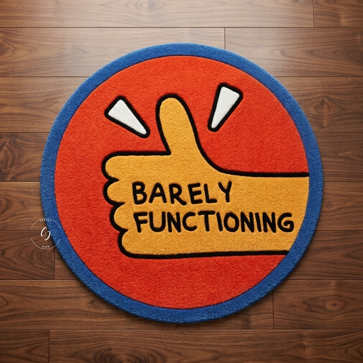 Barely Functioning Hand Tufted Rug