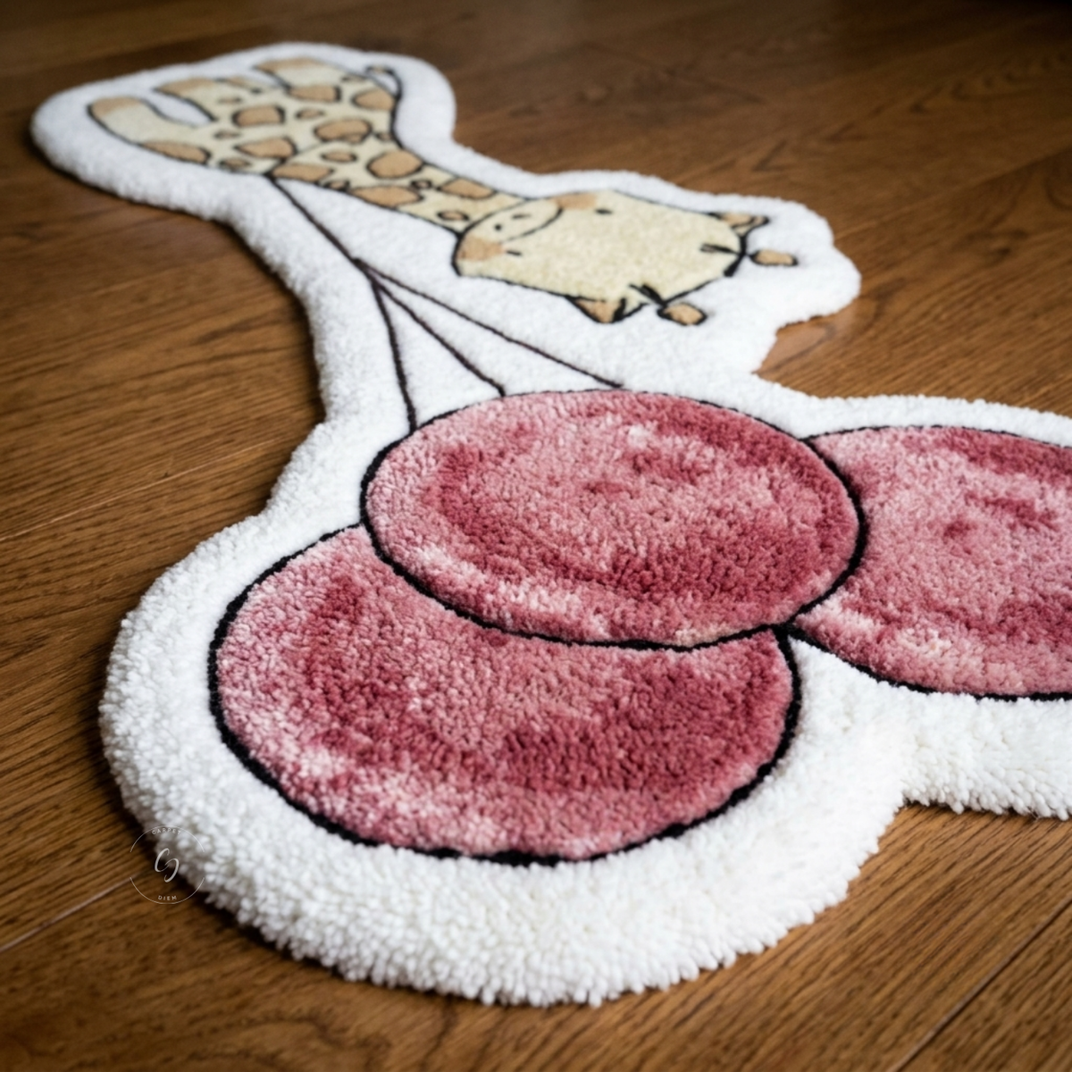 Balloon Giraffe Hand-Tufted Rug