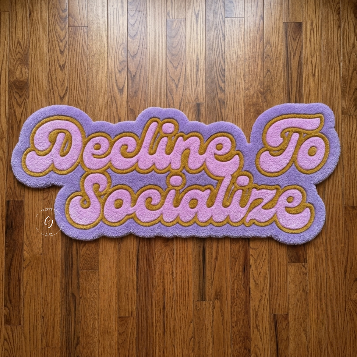 Decline To Socialize Hand Tufted Rug