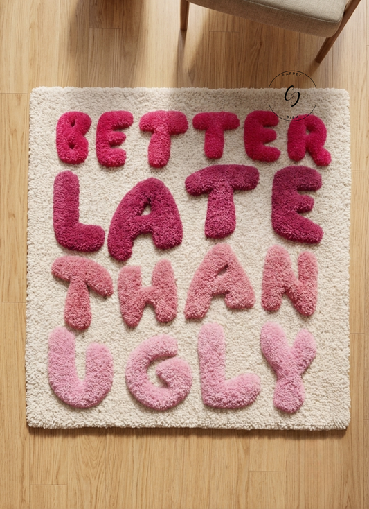 Better Late Than Ugly 3D Hand-Tufted Rug