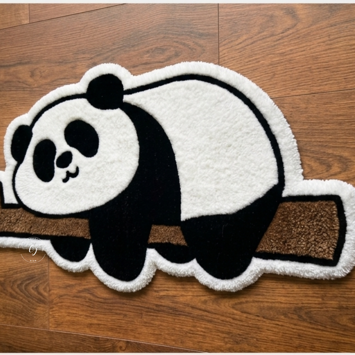 Sleepy Panda Hand Tufted Rug