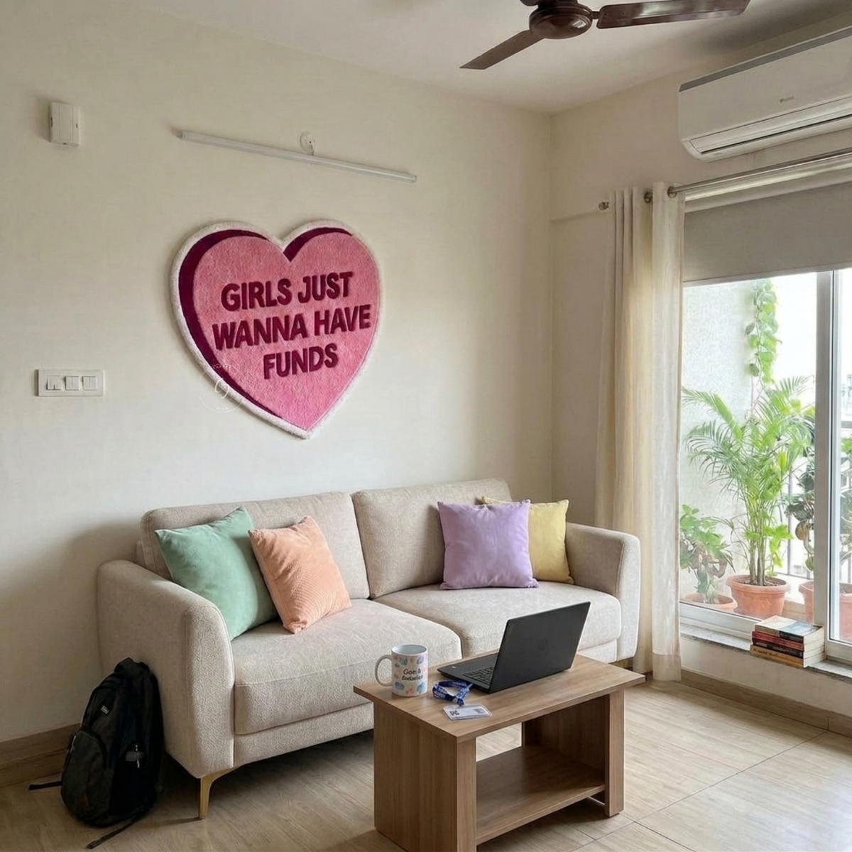 Girls Just Wanna Have Funds Hand Tufted Rug