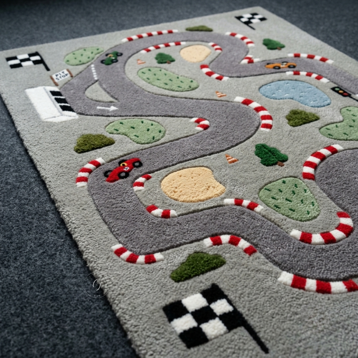 Race Track Play Hand-Tufted Rug