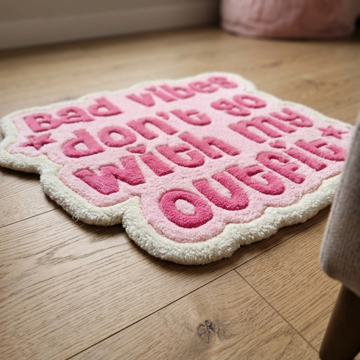 Bad Vibes Don't Go With My Outfit Hand Tufted Rug