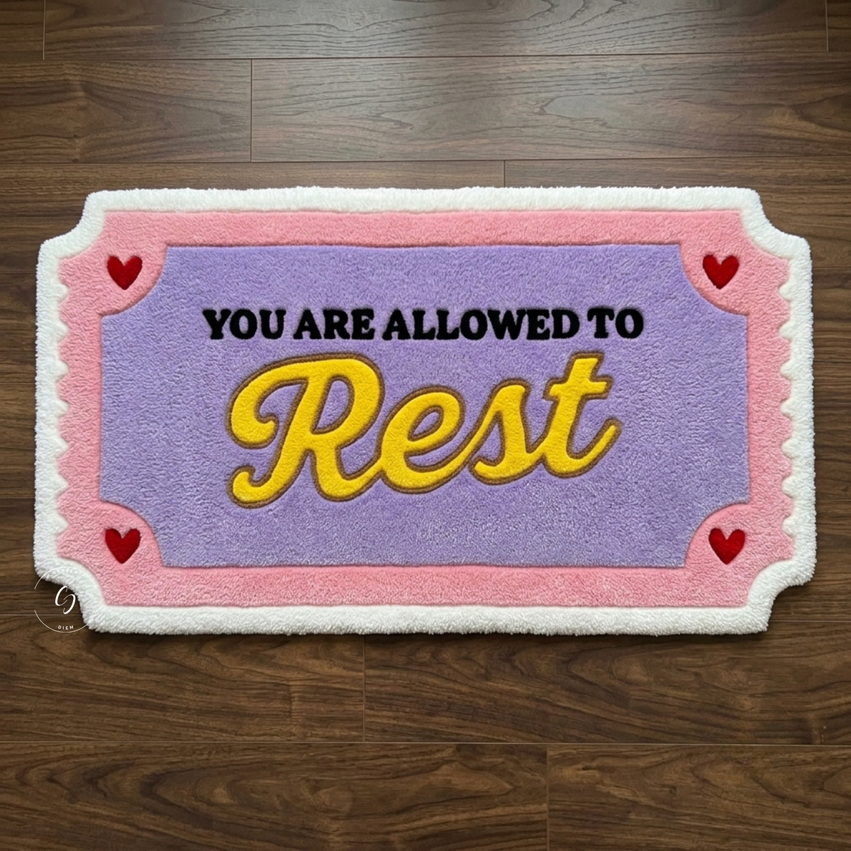 You Are Allowed To Rest Hand Tufted Rug