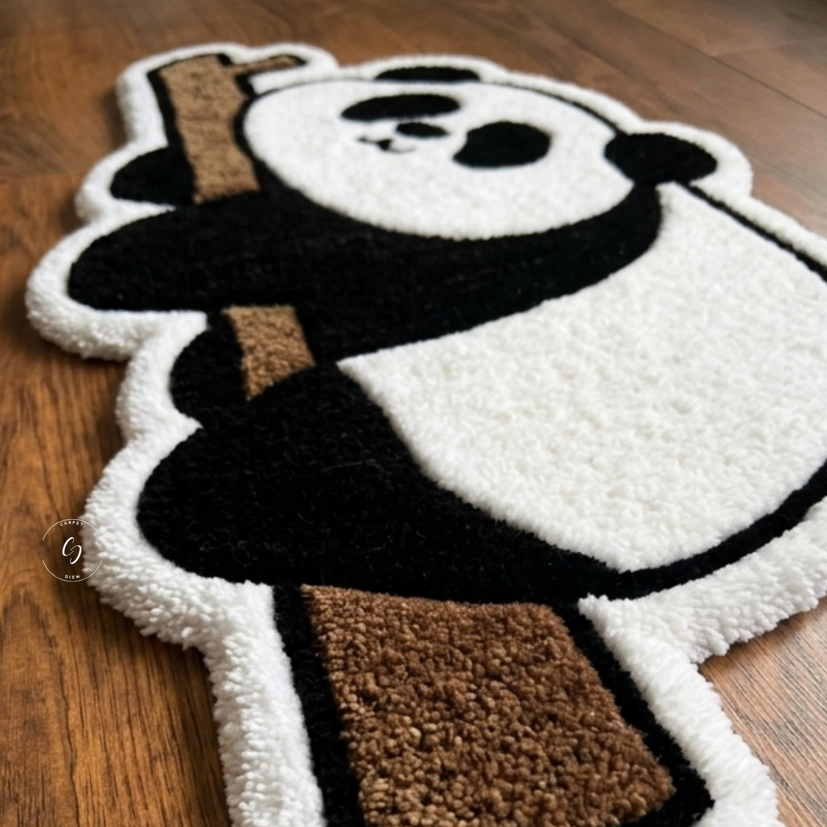 Sleepy Panda Hand Tufted Rug