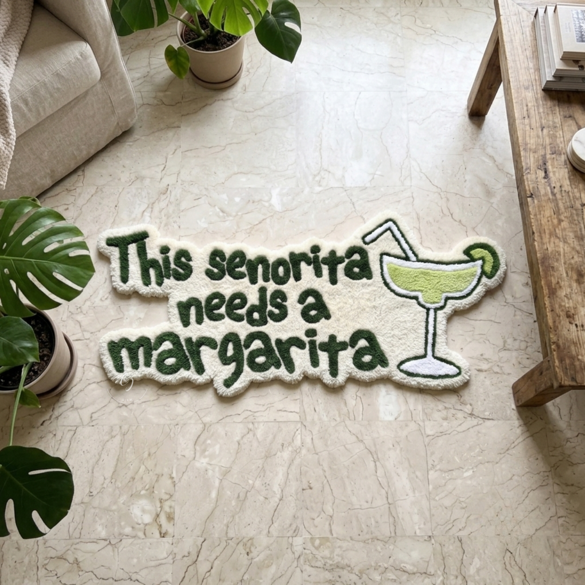 This Senorita Needs a Margarita Hand Tufted Rug
